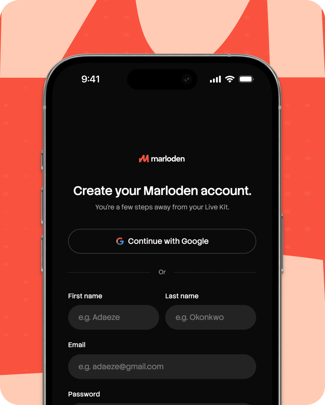 Step 01 - Sign up