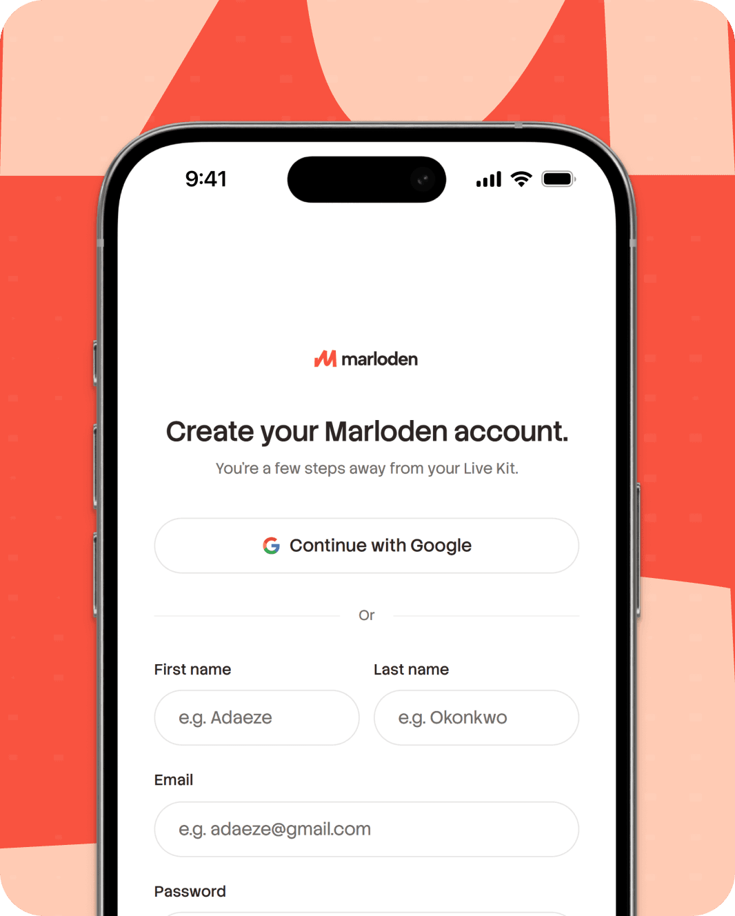 Step 01 - Sign up
