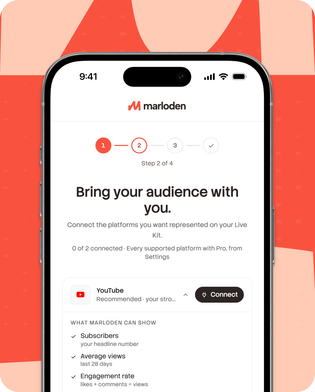 Step 02 - Connect socials